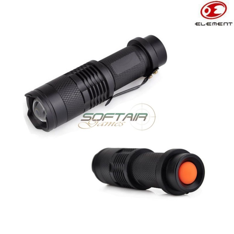 Torcia Tactical Mini Telescopic Black Element (el-ex421-bk)