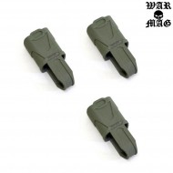 Set 3 Pieces Magazine Loop Mp5/9mm/45 Foliage Green Warmag (wm-04003-fg-3)