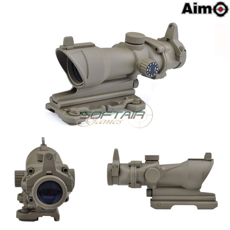 Acog 4x32 C/qd Mount Scope Reticolo Illuminato Dark Earth Aim-o (ao5319-de)