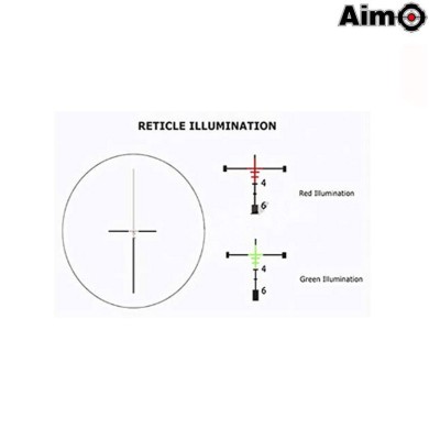 Acog 4x32 W/qd Mount Scope Illuminato + Mini Red Dot Black Aim-o (ao5321-bk)