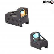 Red Dot Rms Type Reflex C/vented Mount & Spacer Black Aim-o (ao6006-bk)