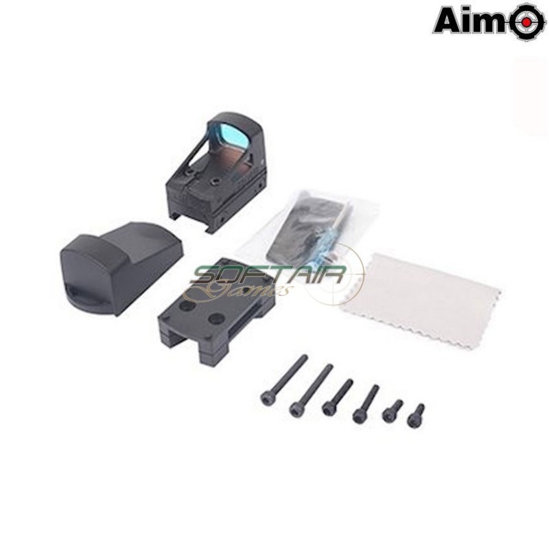 Red Dot Rms Type Reflex C/vented Mount & Spacer Black Aim-o (ao6006-bk)