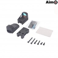 Red Dot Rms Type Reflex C/vented Mount & Spacer Black Aim-o (ao6006-bk)