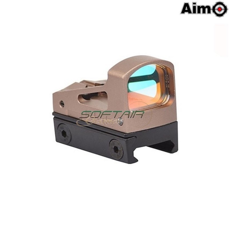Red Dot Rms Type Reflex W/vented Mount & Spacer Dark Earth Aim-o (ao6006-de)