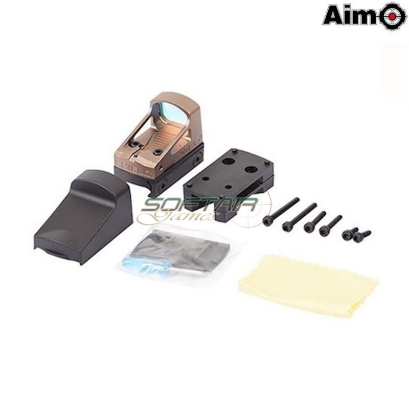 Red Dot Rms Type Reflex C/vented Mount & Spacer Dark Earth Aim-o (ao6006-de)