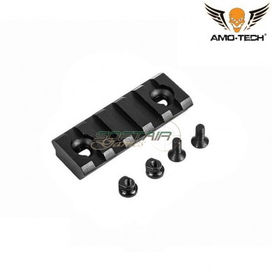 Slitta 5 Slots Rail Black Per Keymod Amo-tech® (amt-r5h)