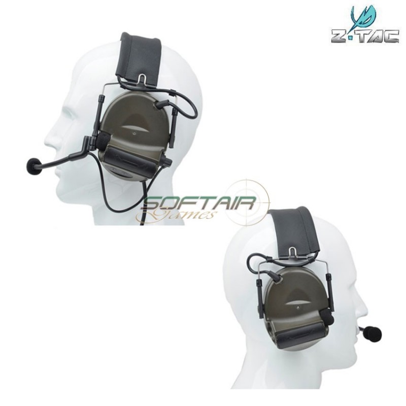 Headset/microphone 17 Version Comtac Ii Foliage Green Z-tactical (z044-fg)