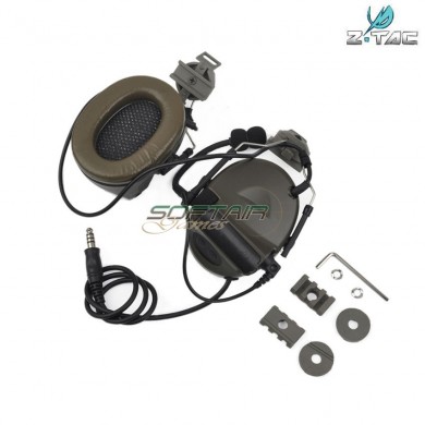 Headset/microphone Comtac Ii Foliage Green For Helmet Arc System Z-tactical (z031-fg)