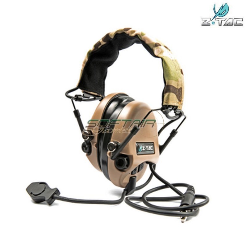 Headset/microphone Dark Earth Hi-threat Tea Style Tier 1 Z-tactical (z110-de)