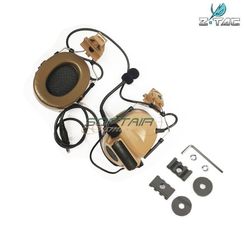 Headset/microphone Comtac Ii Dark Earth For Helmet Arc System Z-tactical (z031-de) Headset/microphone Comtac Ii Dark Earth For Helmet Arc System Z-tactical (z031-de)
