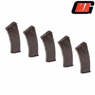 Set 5 Caricatori Monofilari Plum 100bb Polimero Per Ak Aeg Mag (mag-008a)