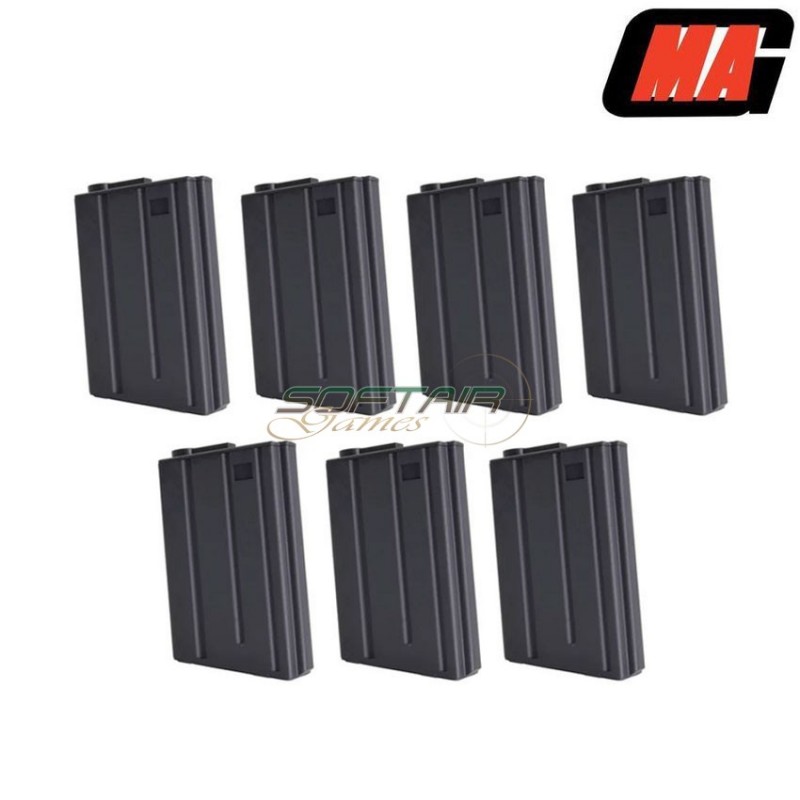 Set 7 Caricatori Monofilari Vietnam Mass Grey 130bb Polimero Per M4/m16 Aeg Mag (mag-010)