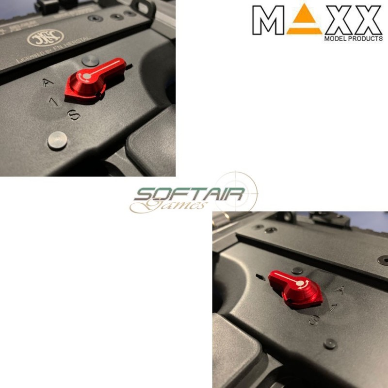 Aluminum Cnc Selector Red Style A Per Vfc Scar L/h Aeg Maxx Model (mx-sel007sar)