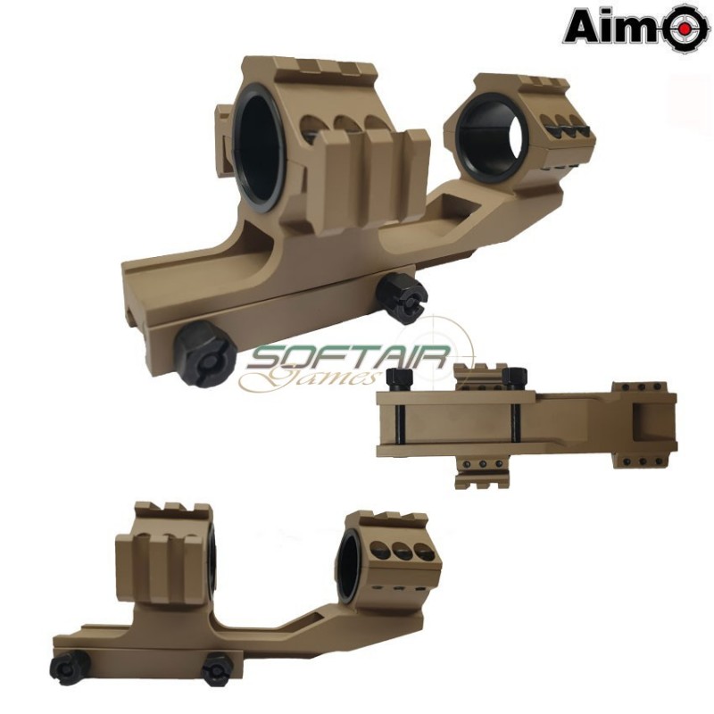 Scope Mount Tri Side 25.4mm/30mm Extend Ring Dark Earth Aim-o (ao9033-de)