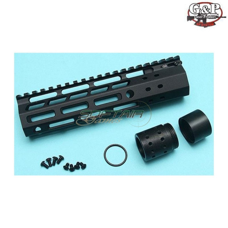 Rail LC Black 8" Mtfc System G&p (gp-mlk014bk)