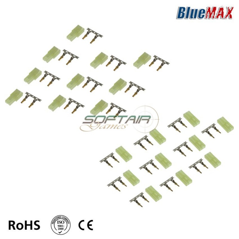 Set 20 Connettori Tamiya Maschio & Femmina Piccolo Bluemax-power® (bmp-setplug)