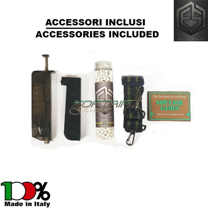 Fucile A Molla Sniper Sx Per Mancini Vsr-10 Black Tuning Kit E.s. Custom Works (escw-22)