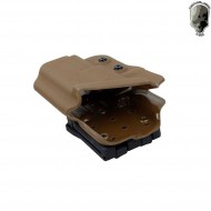Fondina Rigida Kydex Coyote Brown Per Glock Serie Tmc (tmc-35-g17b-de)
