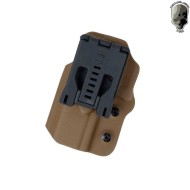 Fondina Rigida Kydex Coyote Brown Per Glock Serie Tmc (tmc-35-g17b-de)