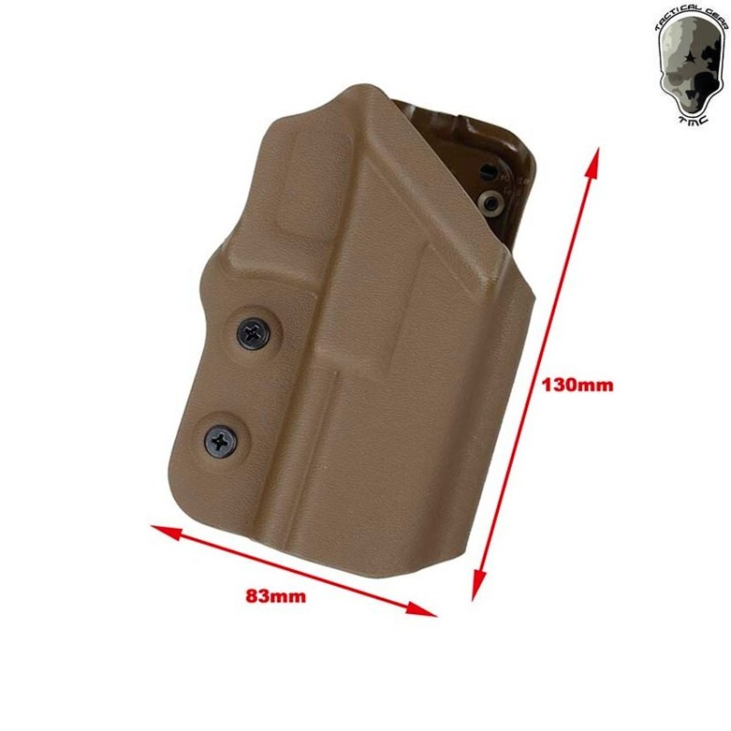 Fondina Rigida Kydex Coyote Brown Per Glock Serie Tmc (tmc-35-g17b-de)