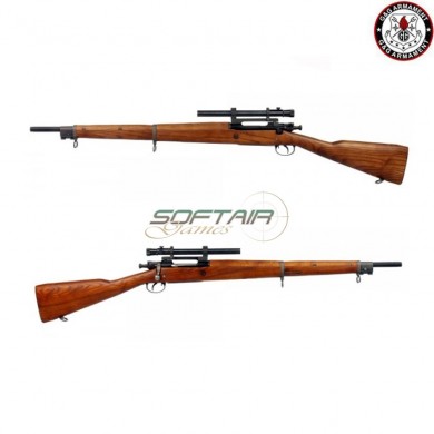 Gas Rifle  M1903 A4 With Scope Springfield Real Wood Gm1903a4 G&g (gg-gm1903)