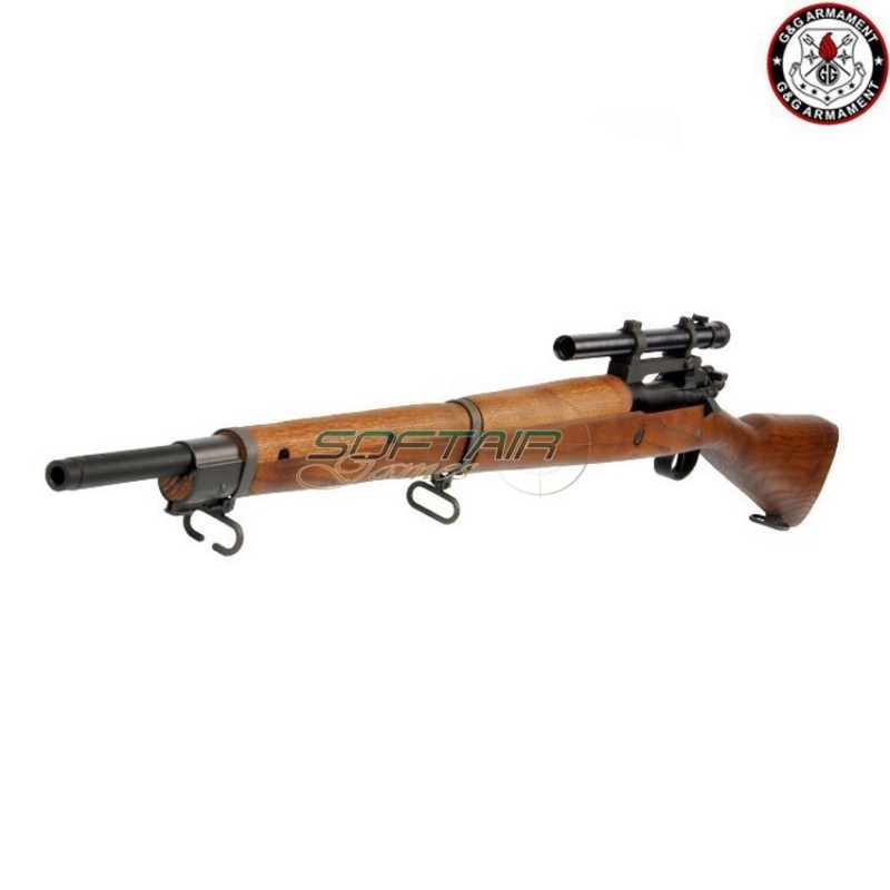 Fucile A Gas M1903 A4 Con Ottica Springfield Legno Vero Gm1903a4 G&g (gg-gm1903)