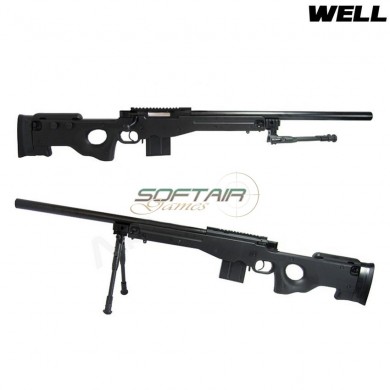 Fucile A Molla Sniper L96 Aws Black Con Bipiede Well (mb4401bb)