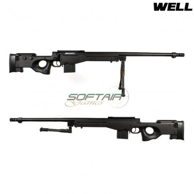 Spring Rifle Sniper L96 Aws2 Black Con Bipiede Well (mb4402bb)