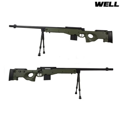 Fucile A Molla Sniper L96 Aws2 Olive Drab Con Bipiede Well (mb4402bv)