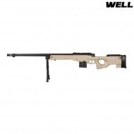 Fucile A Molla Sniper L96 Aws2 Tan Con Bipiede Well (mb4402bt) Fucile A Molla Sniper L96 Aws2 Tan Con Bipiede Well (mb4402bt)