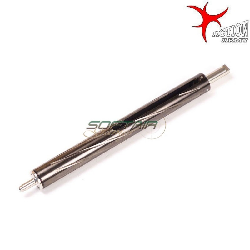 Twisted Steel Cylinder For Vsr/t10 Silver Grey Action Army (aa-act500004)