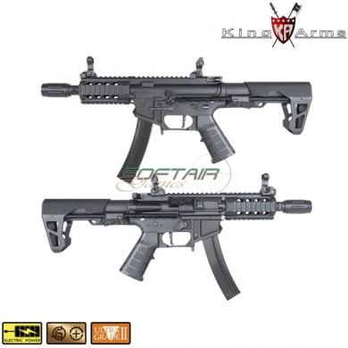 Electric Rifle Pdw 9mm Sbr Shorty Black King Arms (ka-ag-229-bk)