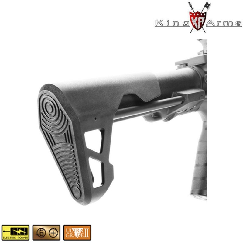 Electric Rifle Pdw 9mm Sbr Shorty Black & Red King Arms (ka-ag-229-br)