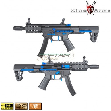 Electric Rifle Pdw 9mm Sbr Shorty Black & Blue King Arms (ka-ag-229-bb)