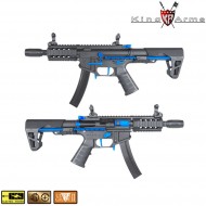 Fucile Elettrico Pdw 9mm Sbr Shorty Black & Blue King Arms (ka-ag-229-bb)