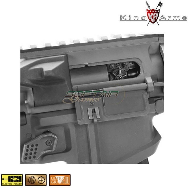 Electric Rifle Pdw 9mm Sbr Shorty Black & Blue King Arms (ka-ag-229-bb)