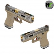 Gas Pistol G17 E Force Tan Blowback Silver/gold We (we-26033/wg01wet-4)