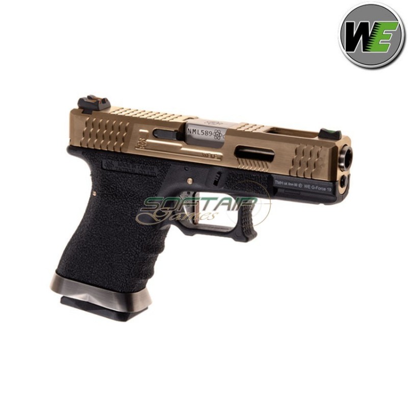 Gas Pistol G19 E Force Black Blowback Bronze/silver We (we-22288)