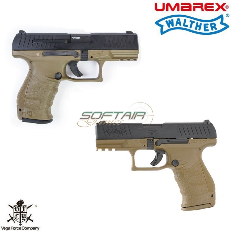 Gas Pistol Blowback Dark Earth Ppq M2 Walther Vfc Umarex (um-21122)
