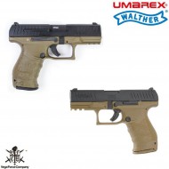 Pistola A Gas Scarrellante Dark Earth Ppq M2 Walther Vfc Umarex (um-21122)