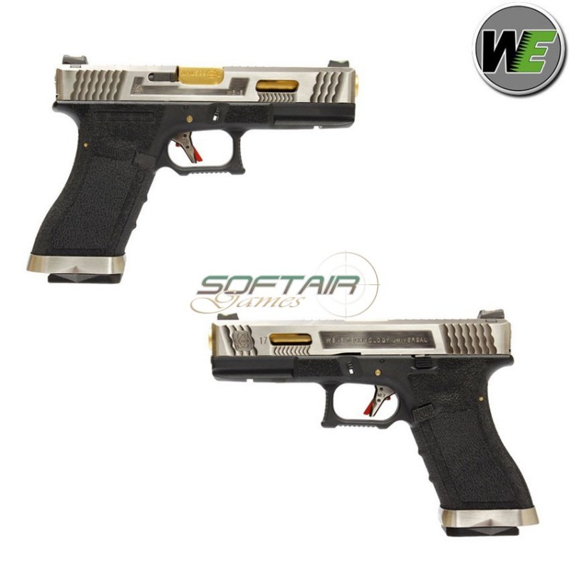 Pistola Gas G17 E Force Black Scarellante Silver/gold We (we-26032/wg01wet-3)