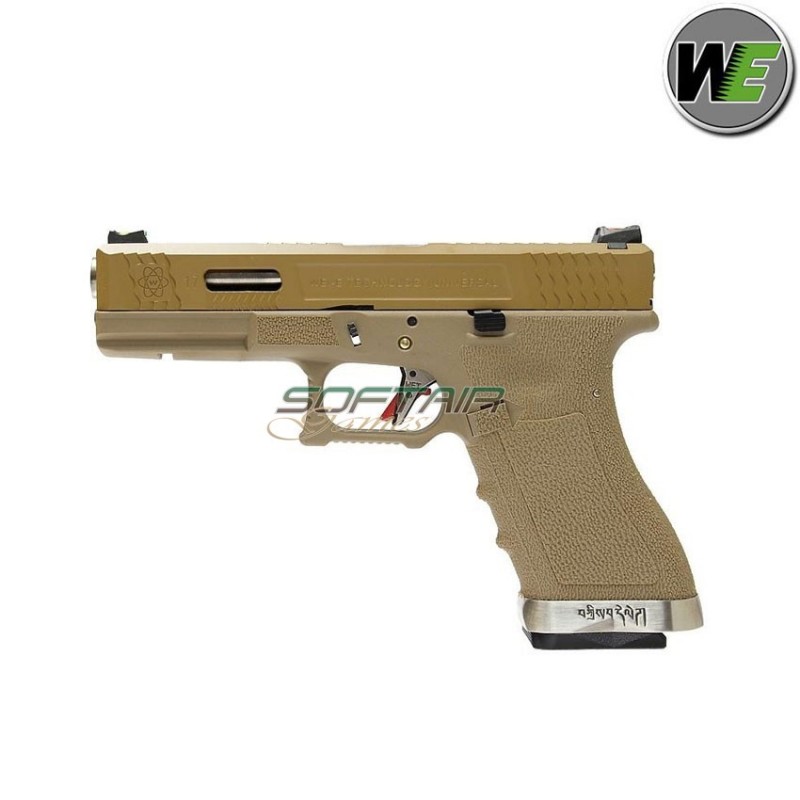 Gas Gbb Pistol G17 V2 Custom Tan Scarellante De/silver We (we-22291)