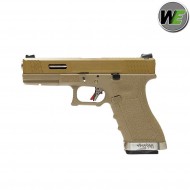 Gas Gbb Pistol G17 V2 Custom Tan Scarellante De/silver We (we-22291) Gas Gbb Pistol G17 V2 Custom Tan Scarellante De/silver We (we-22291)