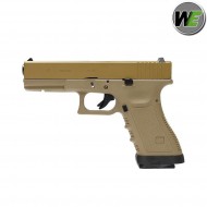 Gas Pistol G17 V2 Gen3 Tan/de Blowback We (we-22289)