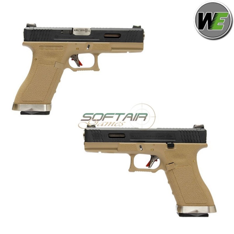 Pistola Gas G17 E Force Tan Scarellante Black/silver We (we-26029/wg01wet-2)