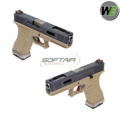 Gas Pistol G17 E Force Tan Blowback Black/silver We (we-26029)
