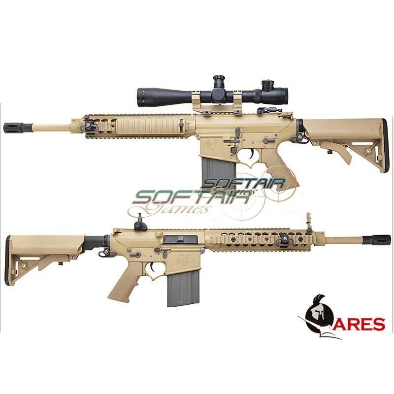 Sr 25 Cqb Ris Tan Full Metal Ares - Softair Games - ASG