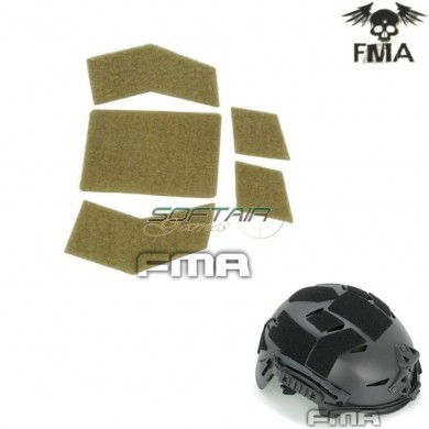 Velcro Set Sticker Exf Bump Type For Helmet Dark Earth Fma (fma-tb765-de)