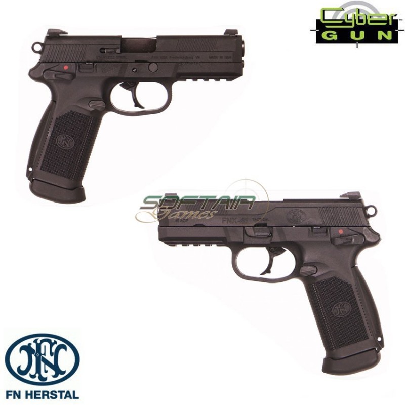 Pistola Gas Fn Herstal Fnx-45 Civilian Black Scarrellante Cybergun (200514)