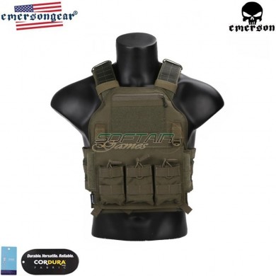 Low Profile 420 Vest Carrier Blue Label Ranger Green® Genuine Usa Emerson (emb7362rg)
